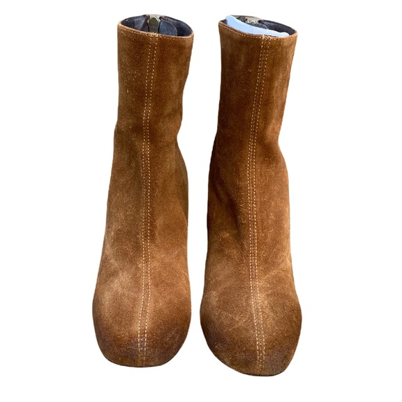 FREE PEOPLE Camel Suede Ankle Boots - Picture 2 of 9